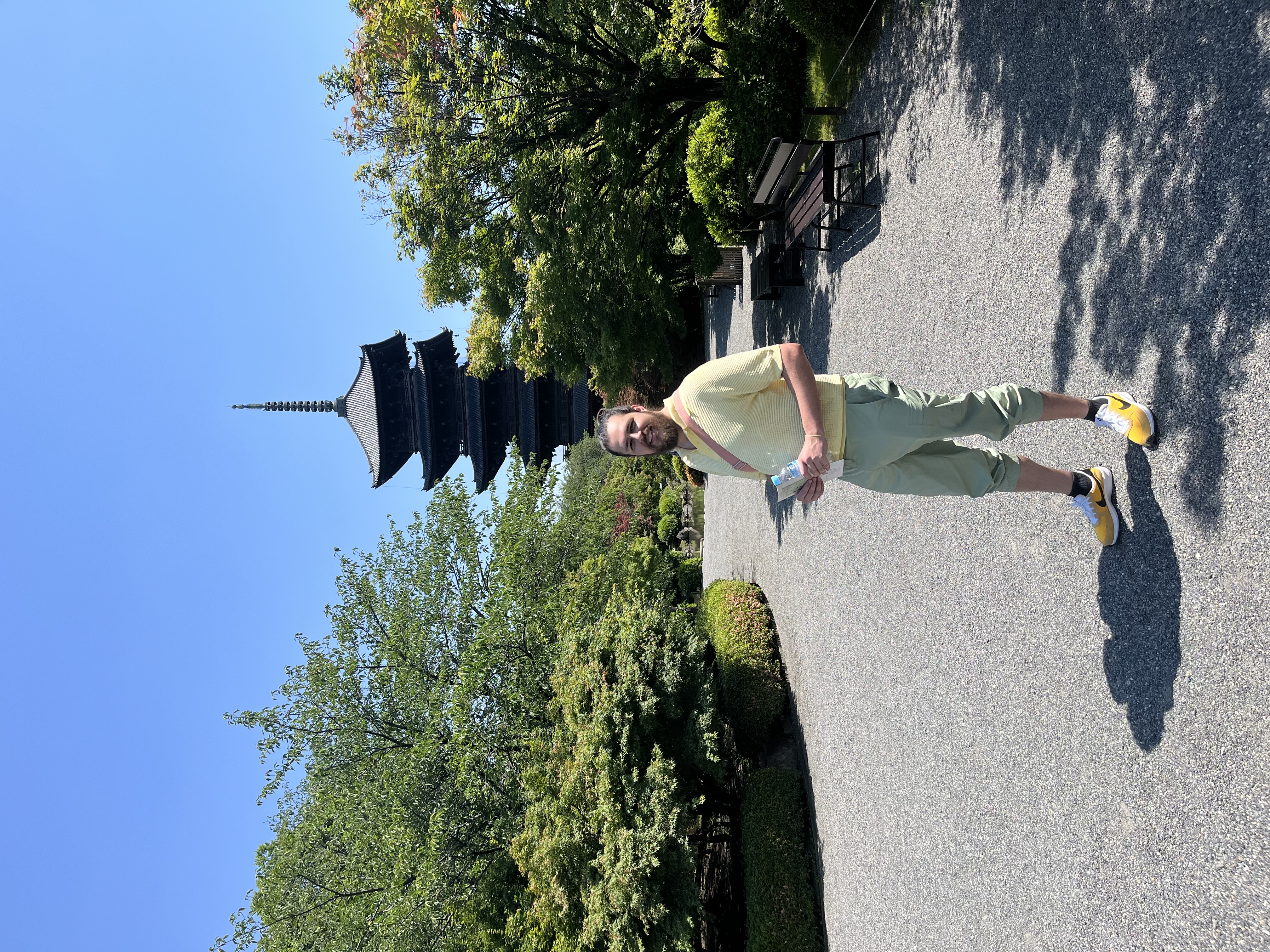 Danny Cowser visiting a temple garden in Kyoto, Japan